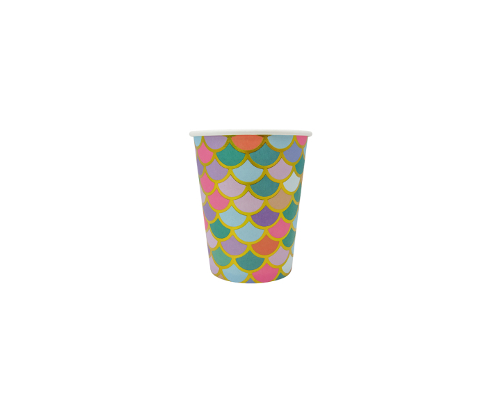 VASOS PAPEL SIRENA 10P (8.5X7.5) COLOR