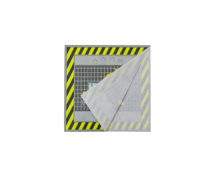SERVILLETAS TRACTOR 20P (17CM) AMARILLO/GRIS