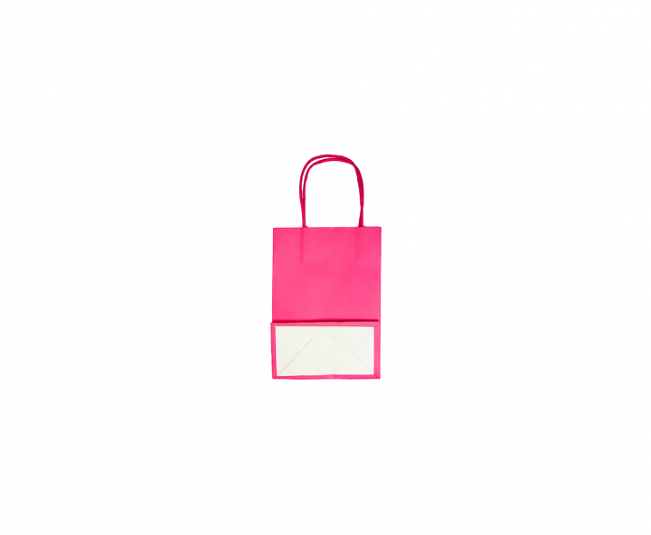 BOLSA DE PAPEL (21X15X8) FUCSIA