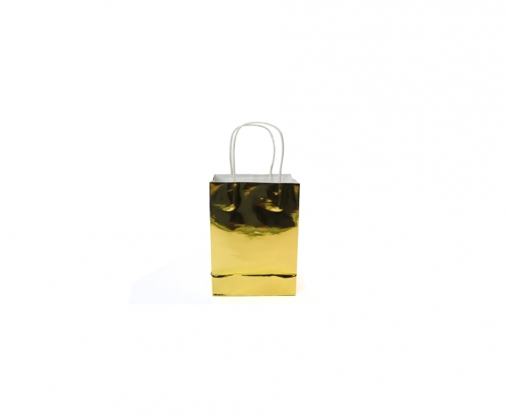 BOLSA DE PAPEL (21X15X8) DORADO