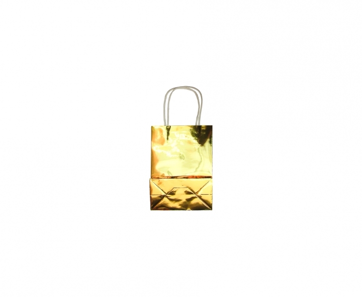 BOLSA DE PAPEL (21X15X8) DORADO