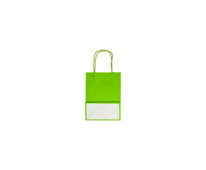 BOLSA DE PAPEL (21X15X8) VERDE LIMON