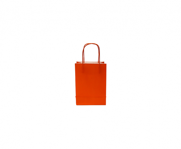 BOLSA DE PAPEL (21X15X8) NARANJA