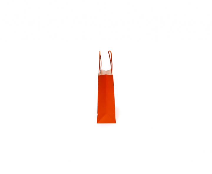 BOLSA DE PAPEL (21X15X8) NARANJA
