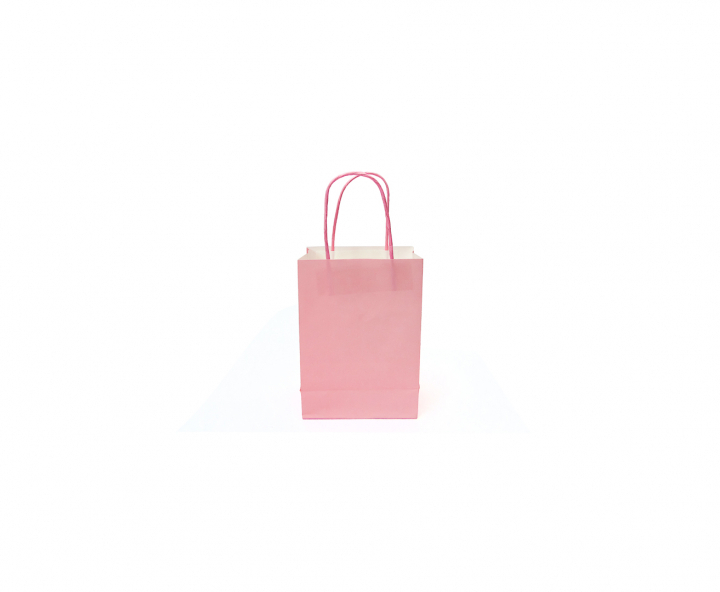 BOLSA DE PAPEL (21X15X8) ROSADO