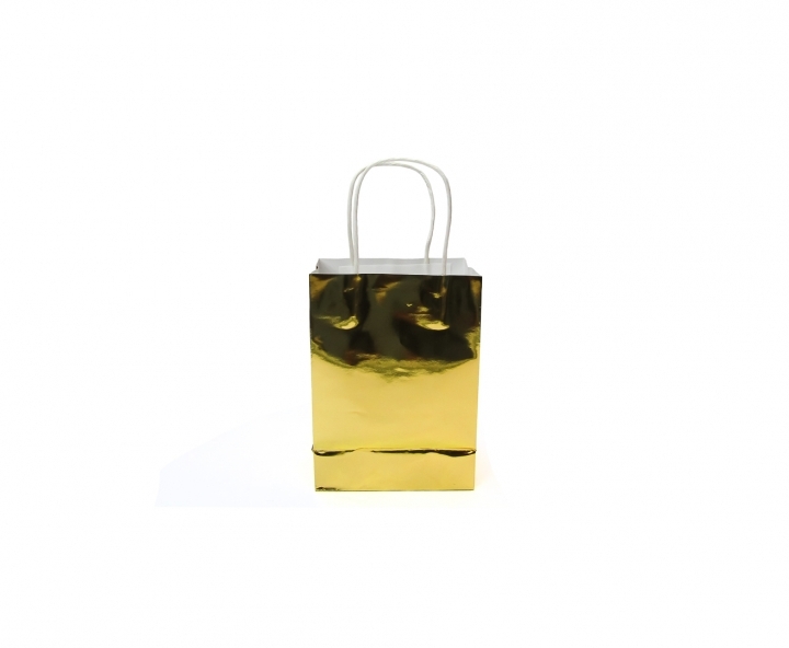 BOLSA DE PAPEL (27X21X11) DORADO