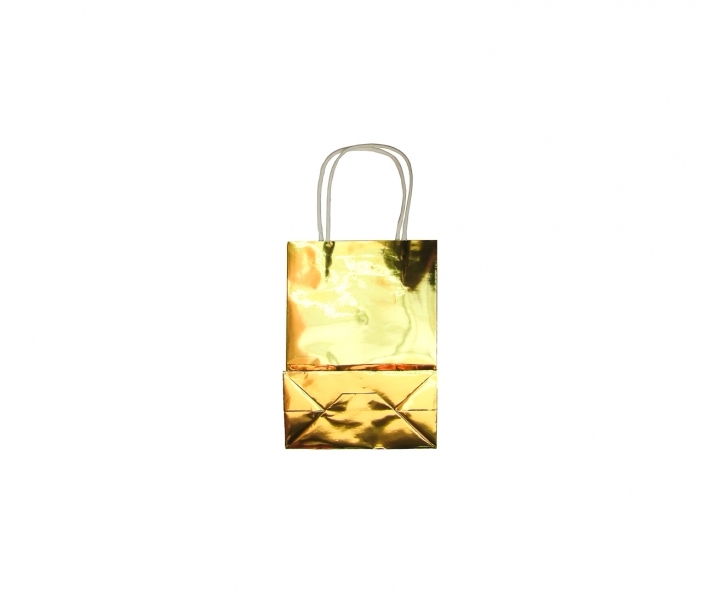BOLSA DE PAPEL (27X21X11) DORADO