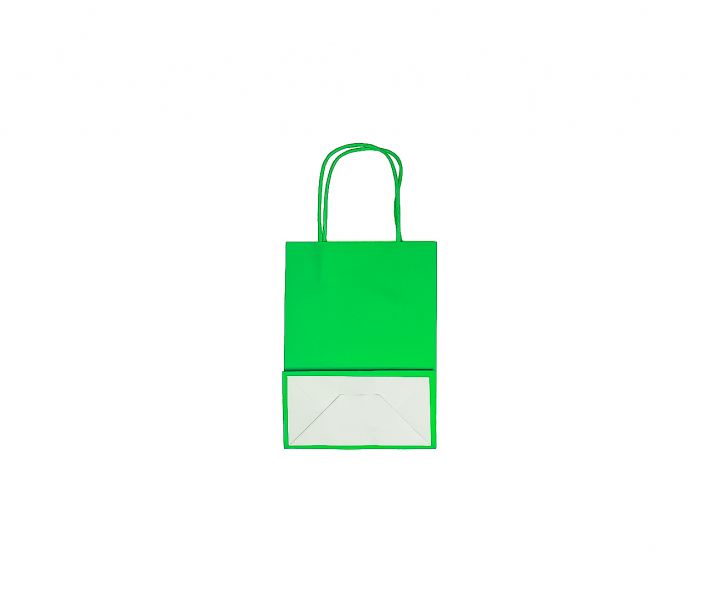 BOLSA DE PAPEL (27X21X11) VERDE LIMON