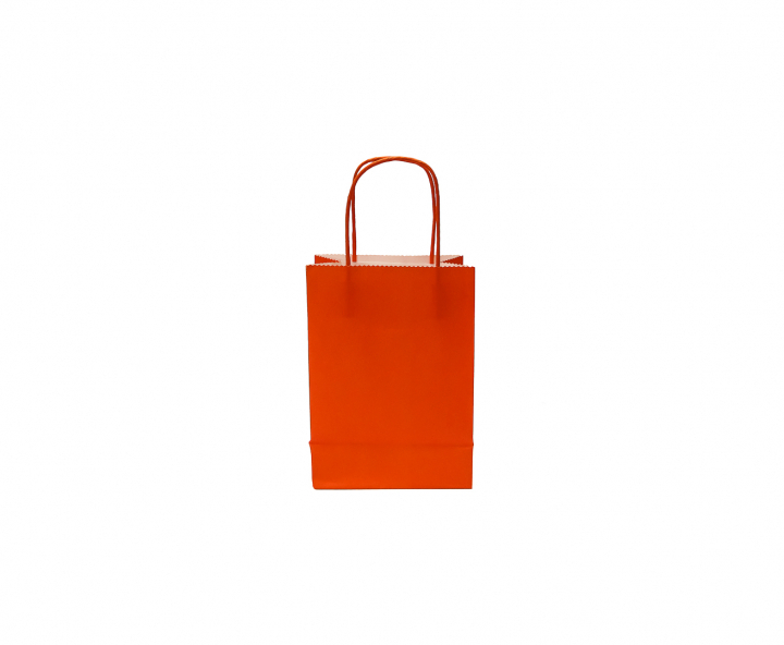 BOLSA DE PAPEL (27X21X11) NARANJA