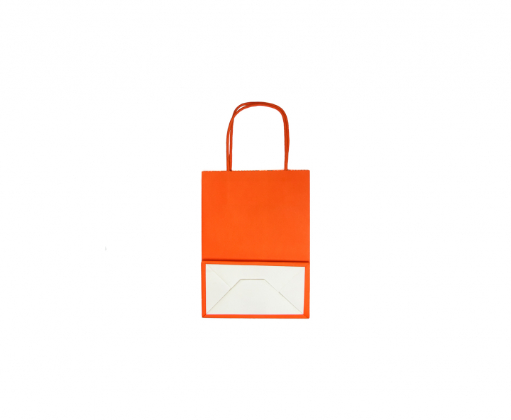BOLSA DE PAPEL (27X21X11) NARANJA