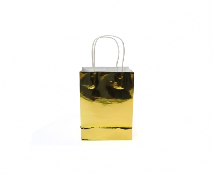 BOLSA DE PAPEL (32X25X12.5) DORADO