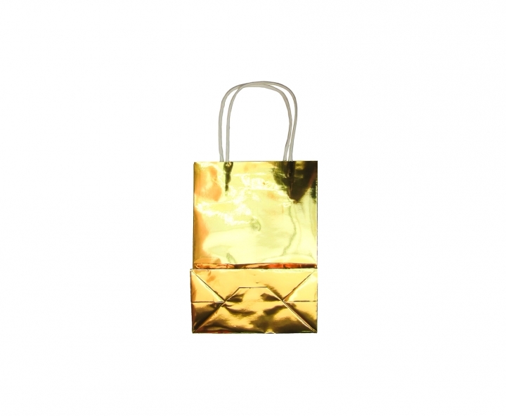 BOLSA DE PAPEL (32X25X12.5) DORADO