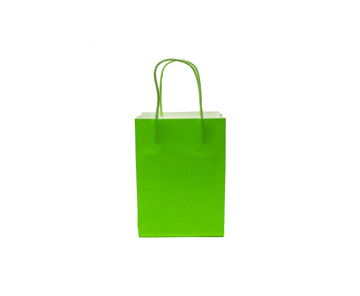 BOLSA DE PAPEL (27X21X11) VERDE LIMON