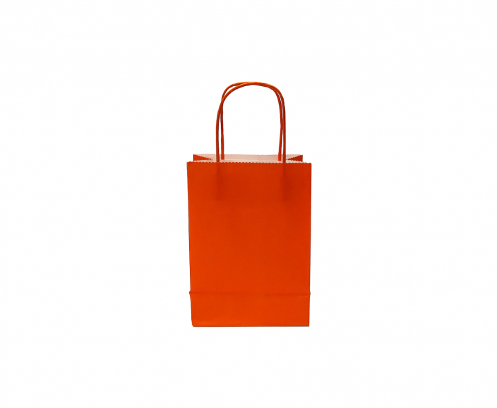 BOLSA DE PAPEL (32X25X12.5) NARANJA