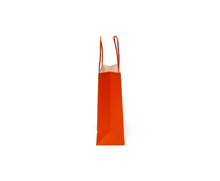 BOLSA DE PAPEL (32X25X12.5) NARANJA