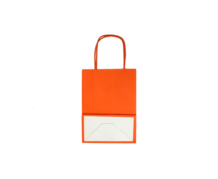BOLSA DE PAPEL (32X25X12.5) NARANJA