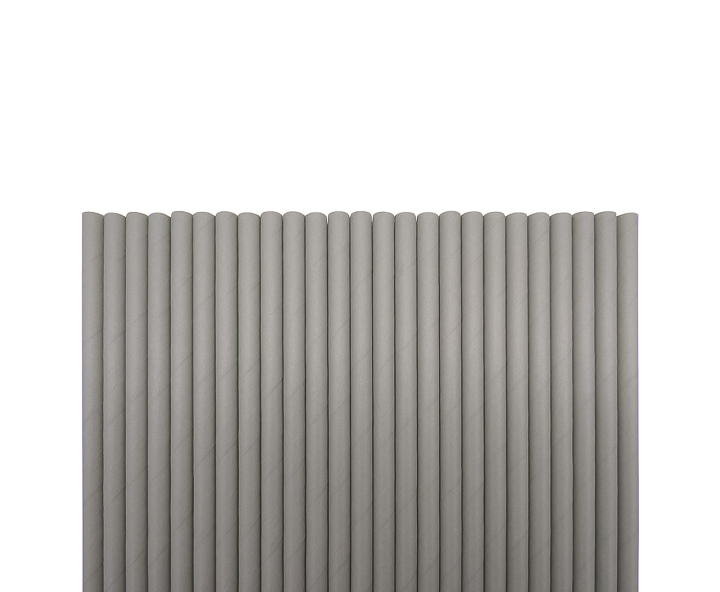PAJITA PAPEL 25P (19.5CM) GRIS