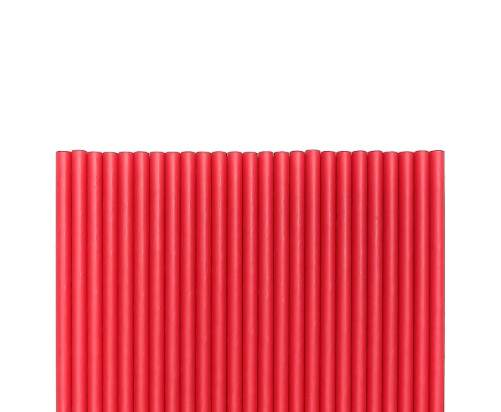 PAJITA PAPEL 25P (19.5CM) ROJO