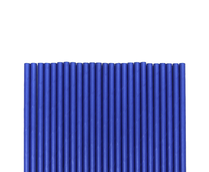 PAJITA PAPEL 25P (19.5CM) AZUL