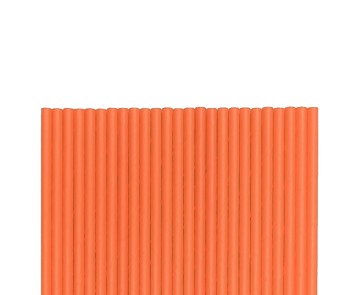 PAJITA PAPEL 25P (19.5CM) NARANJA