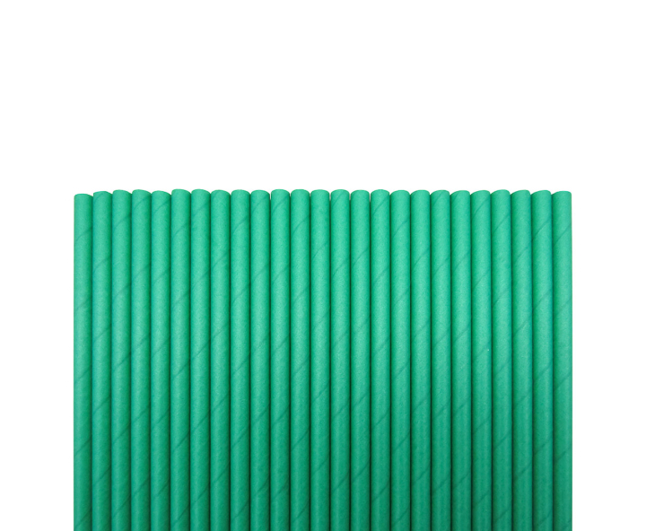 PAJITA PAPEL 25P (19.5CM) VERDE