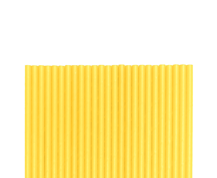 PAJITA PAPEL 25P (19.5CM) AMARILLO