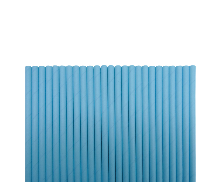 PAJITA PAPEL 25P (19.5CM) AZUL MARINO