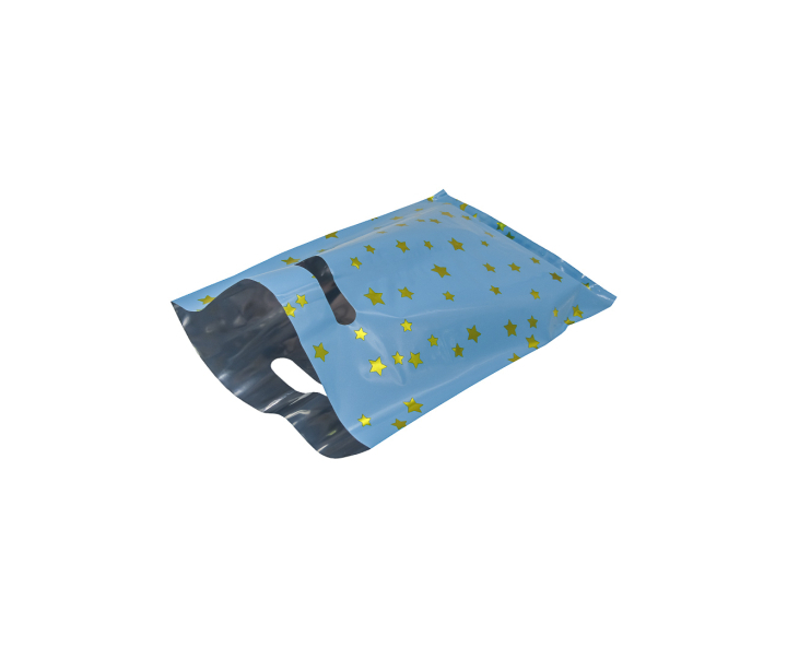 BOLSA METALIZADO ESTRELLA 10P (17X25) CELESTE