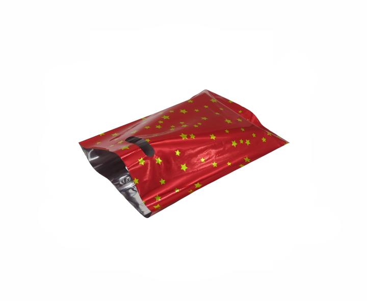 BOLSA METALIZADO ESTRELLA 10P (17X25) ROJO