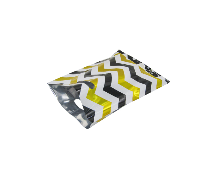 BOLSA METALIZADO ZIGZAG 10P (17X25) NEGRO