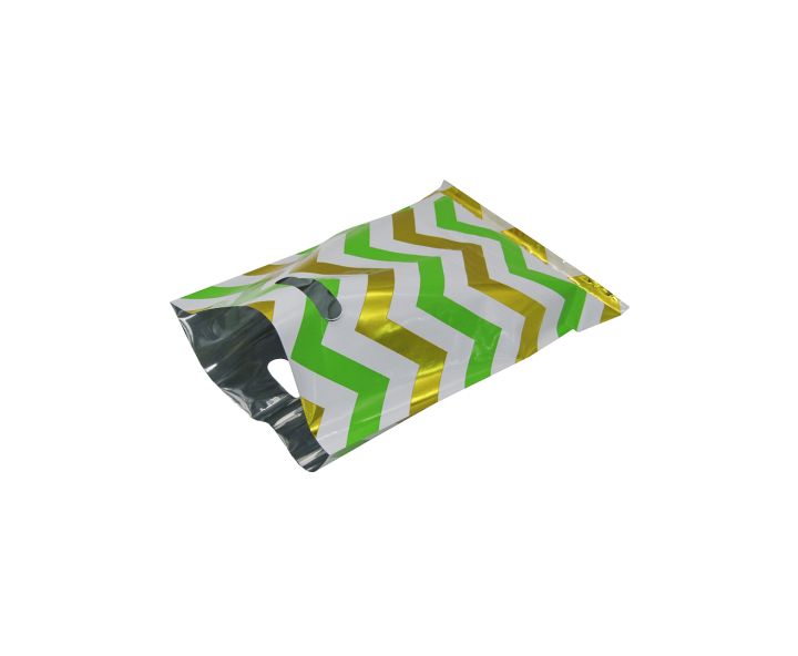 BOLSA METALIZADO ZIGZAG 10P (17X25) VERDE