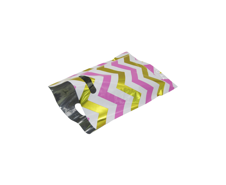 BOLSA METALIZADO ZIGZAG 10P (17X25) ROSADO