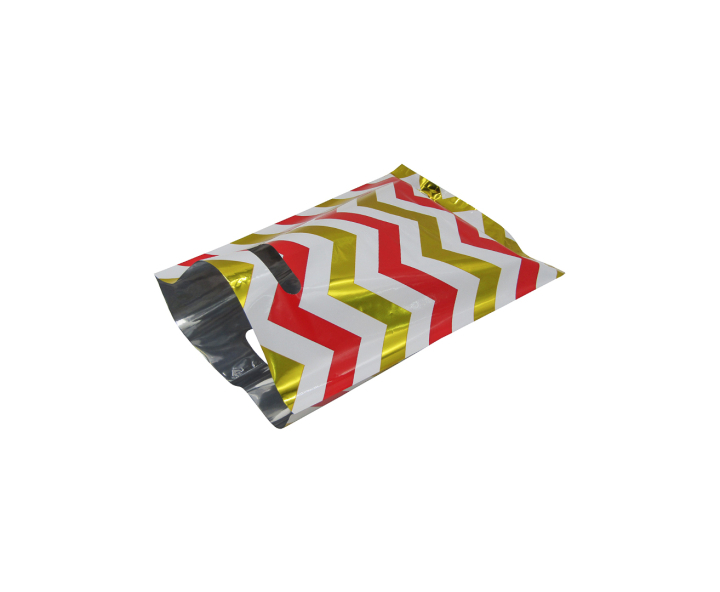 BOLSA METALIZADO ZIGZAG 10P (17X25) ROJO