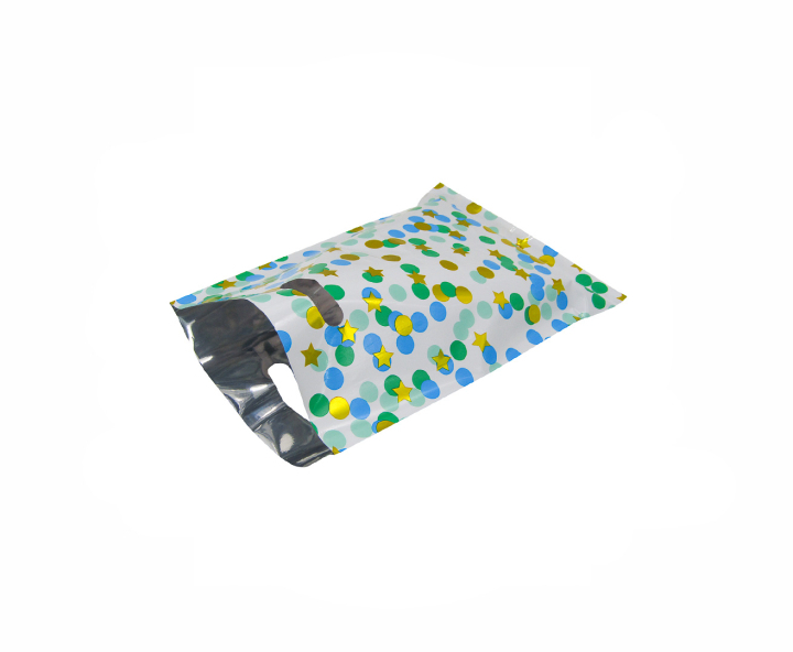 BOLSA METALIZADO EST/MOT 10P (17X25) BLANCO/CELESTE