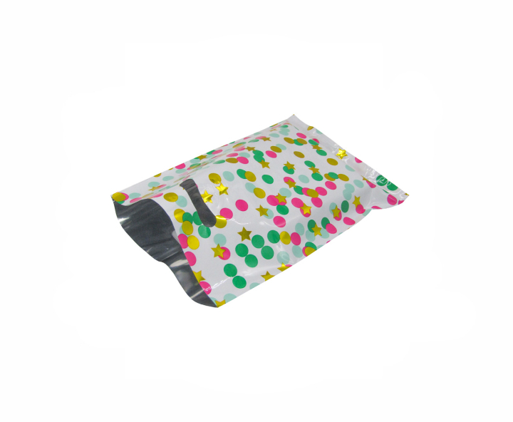 BOLSA METALIZADO EST/MOT 10P (17X25) BLANCO/ROSADO