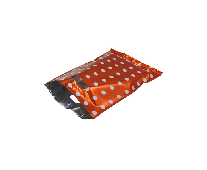 BOLSA METALIZADO MOTAS 10P (17X25) NARANJA/BLANCO