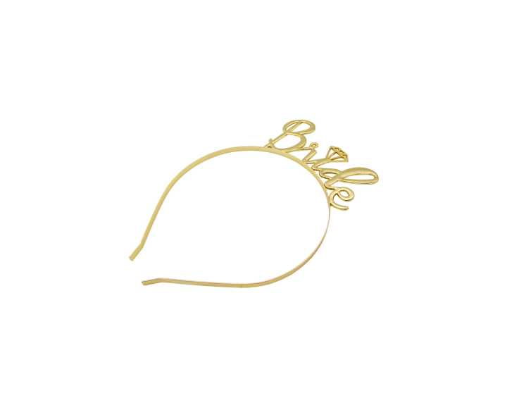 VINCHA METAL “BRIDE” DORADO