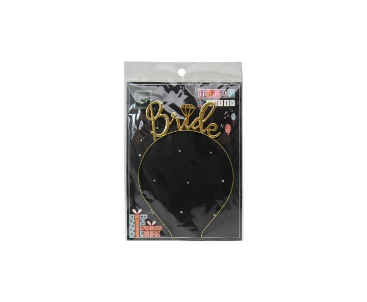 VINCHA METAL “BRIDE” DORADO