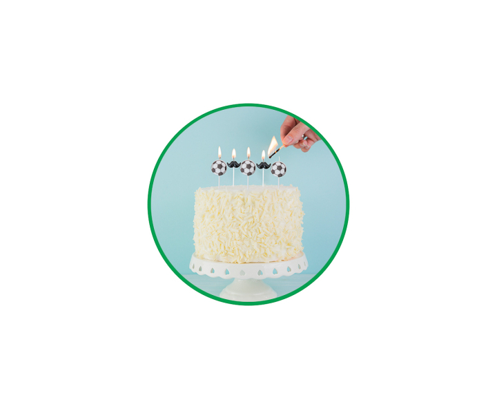 VELAS DECORATIVAS BIGOTES 5P (3X8CM) NEGRO